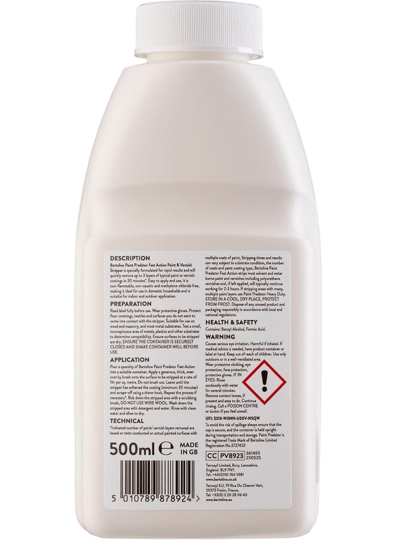 Bartoline Paint Predator Fast Action Paint and Varnish Stripper 500ml - Rapid Paint Remover - by 1876 Professional Range - Image 2